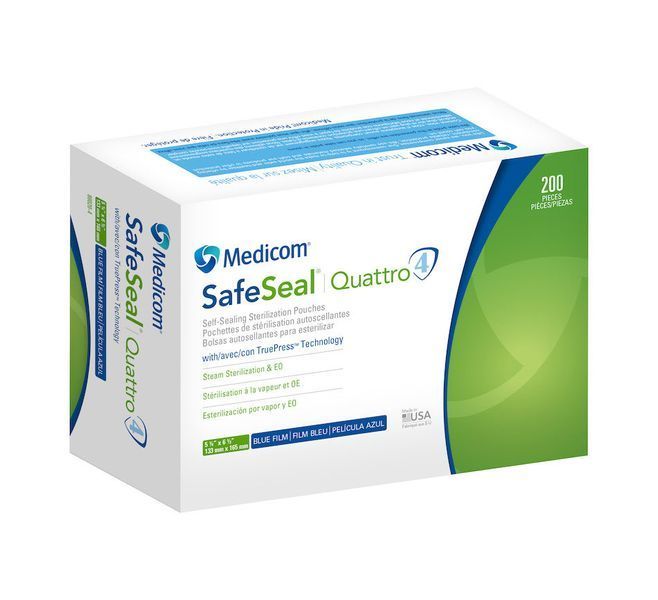 Стерилизационные пакеты самоклеящиеся Safe Seal Quattro Medicom 133мм*254мм Safe Seal Quattro фото