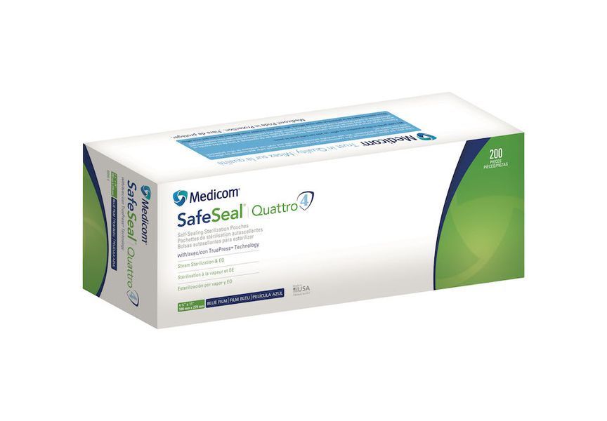 Стерилизационные пакеты самоклеящиеся Safe Seal Quattro Medicom 133мм*254мм Safe Seal Quattro фото